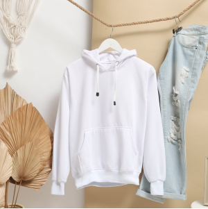 Plain white hoodie